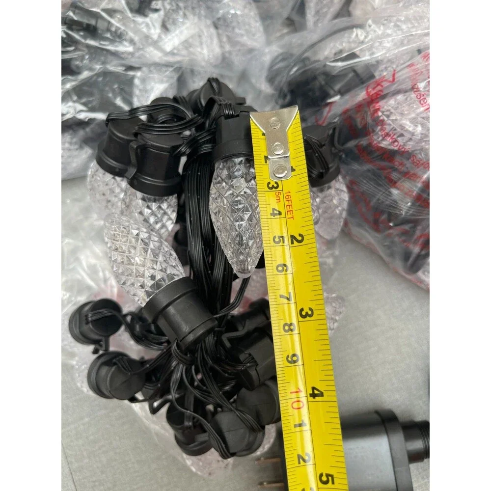 RGB C9 Christmas Lights Outdoor 65.6 ft, DIY Chasing Effects Smart APP Control